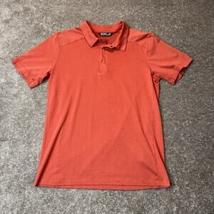 Arc’teryx Eris Polo Shirt Mens Medium Rooibos Red Short Sleeve Performance Snaps